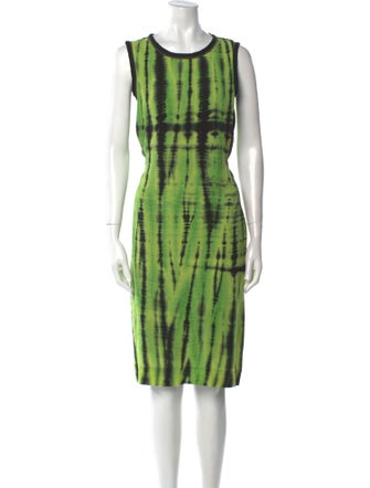 Proenza Schouler Tie-Dye Print Midi Length Dress