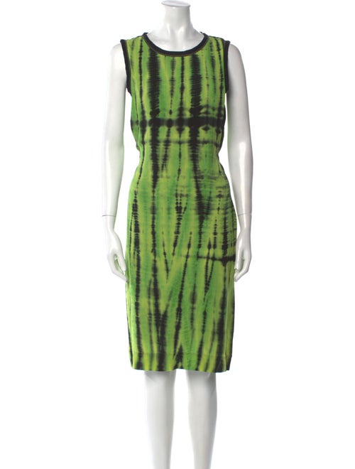 Proenza Schouler Tie-Dye Print Midi Length Dress