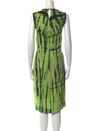 Proenza Schouler Tie-Dye Print Midi Length Dress