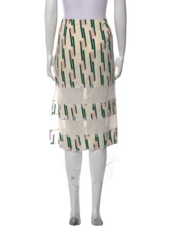 Proenza Schouler Printed Midi Length Skirt