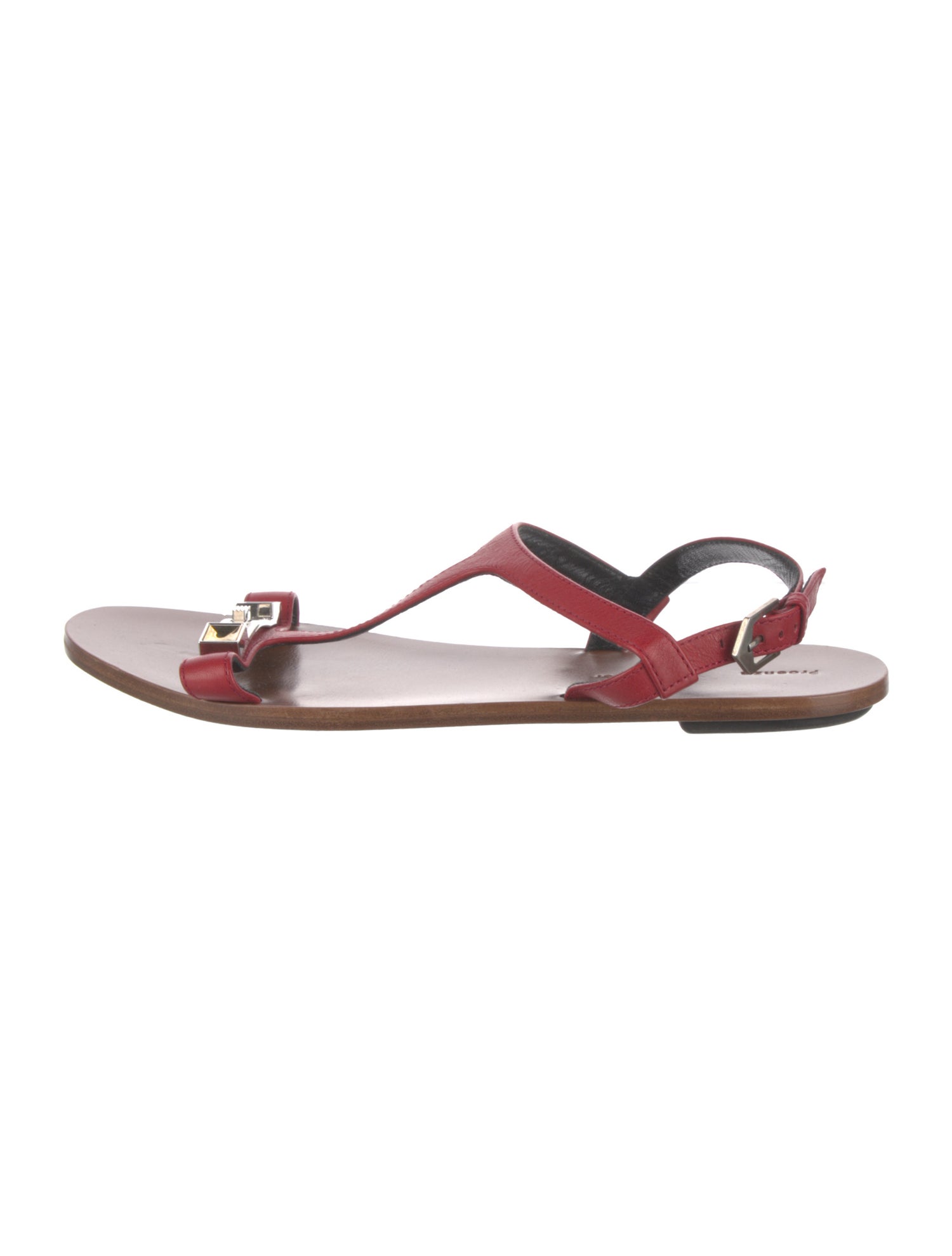 Proenza Schouler Leather T-Strap Sandals