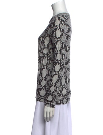 Proenza Schouler Animal Print Crew Neck Top