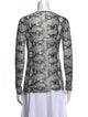 Proenza Schouler Animal Print Crew Neck Top
