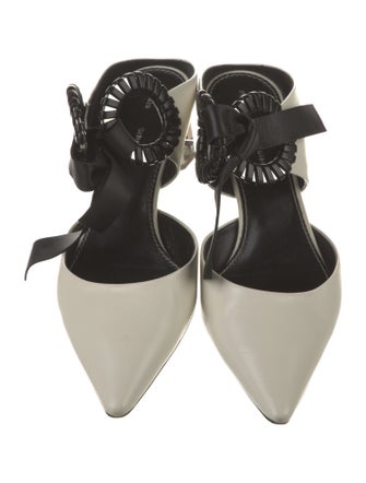 Proenza Schouler Leather Bow Accents Mules