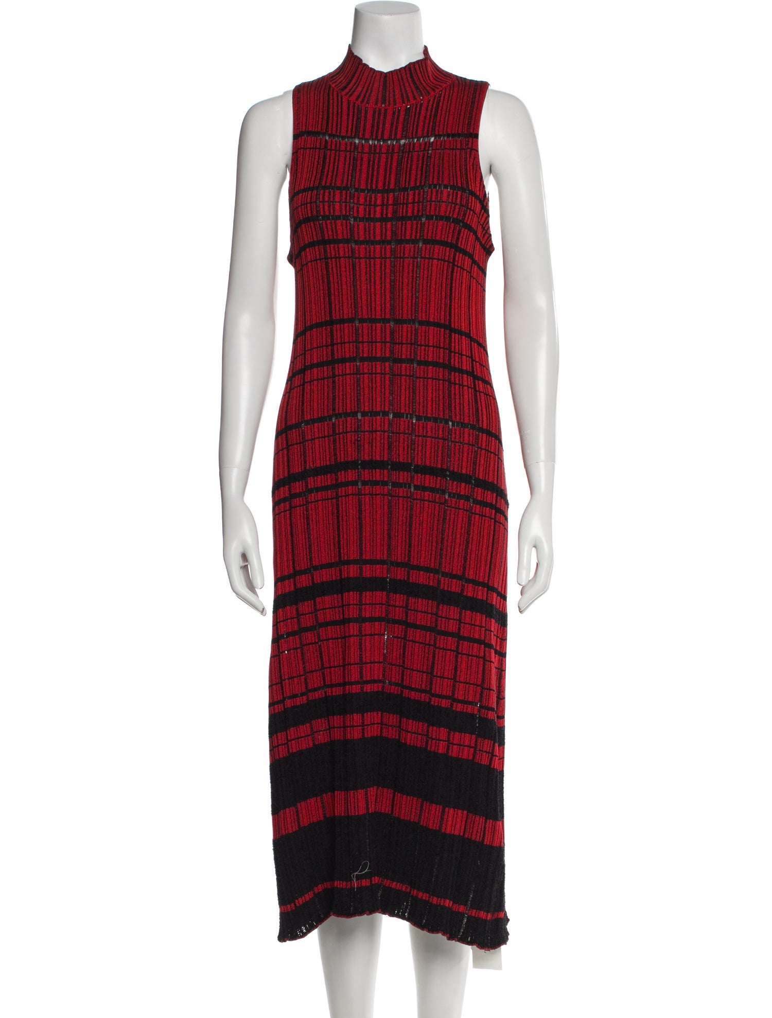 Proenza Schouler Plaid Print Midi Length Dress