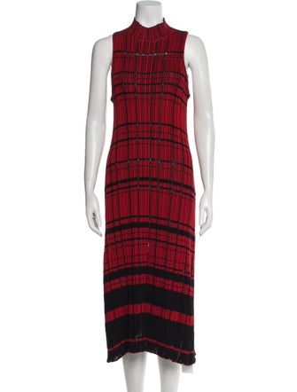 Proenza Schouler Plaid Print Midi Length Dress