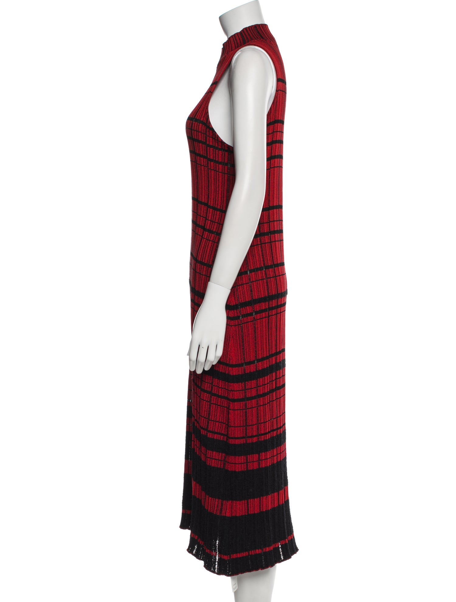 Proenza Schouler Plaid Print Midi Length Dress