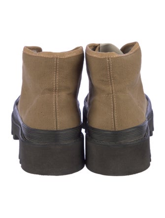 Proenza Schouler Colorblock Pattern Grosgrain Trim Hiking Boots