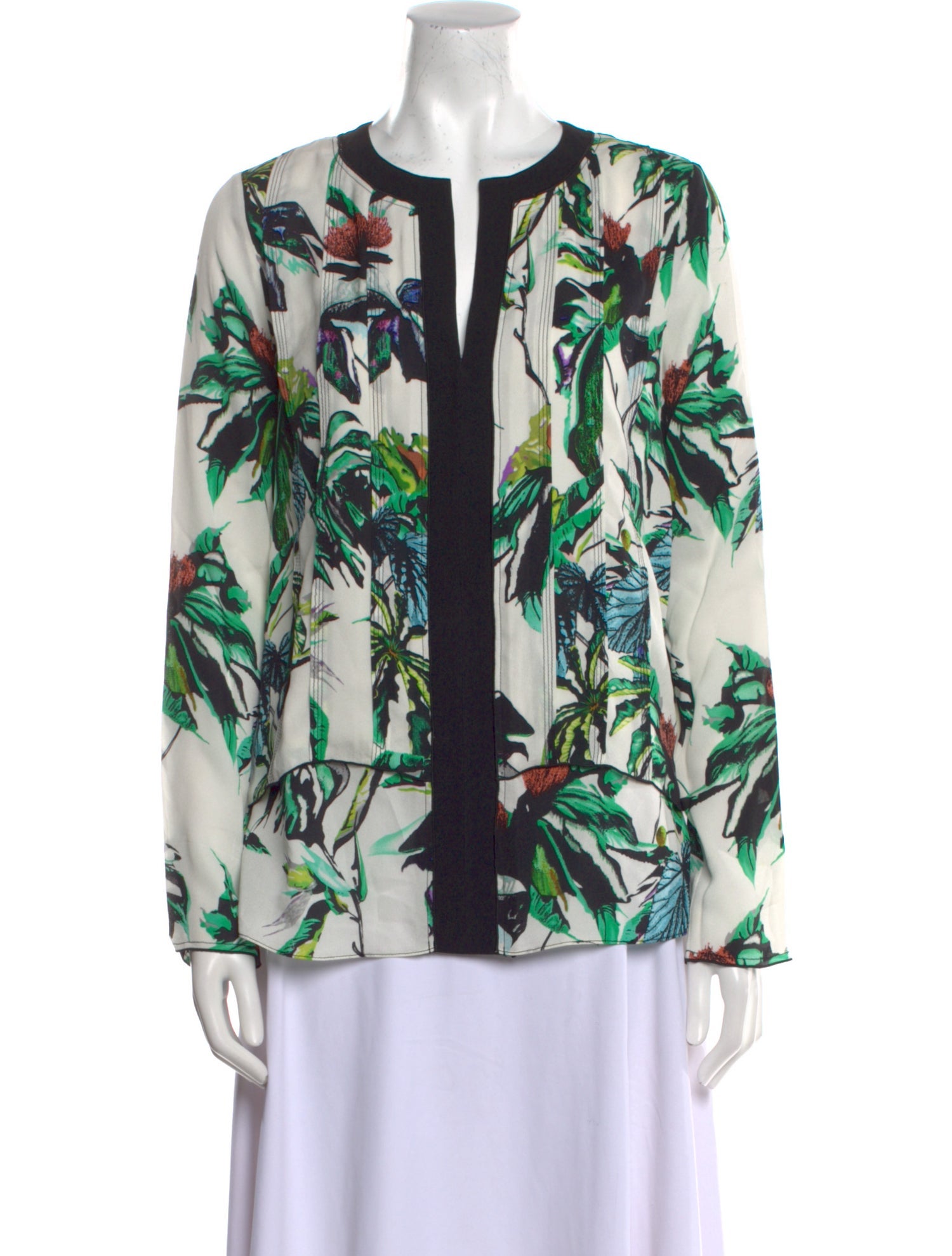 Proenza Schouler Silk Floral Print Blouse