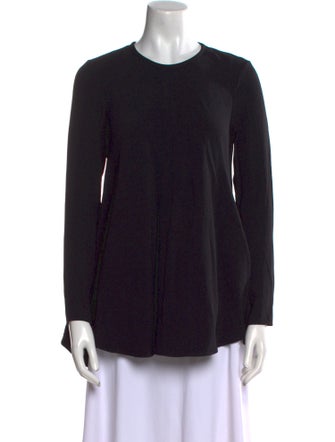 Proenza Schouler Crew Neck Long Sleeve Button-Up Top