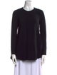 Proenza Schouler Crew Neck Long Sleeve Button-Up Top