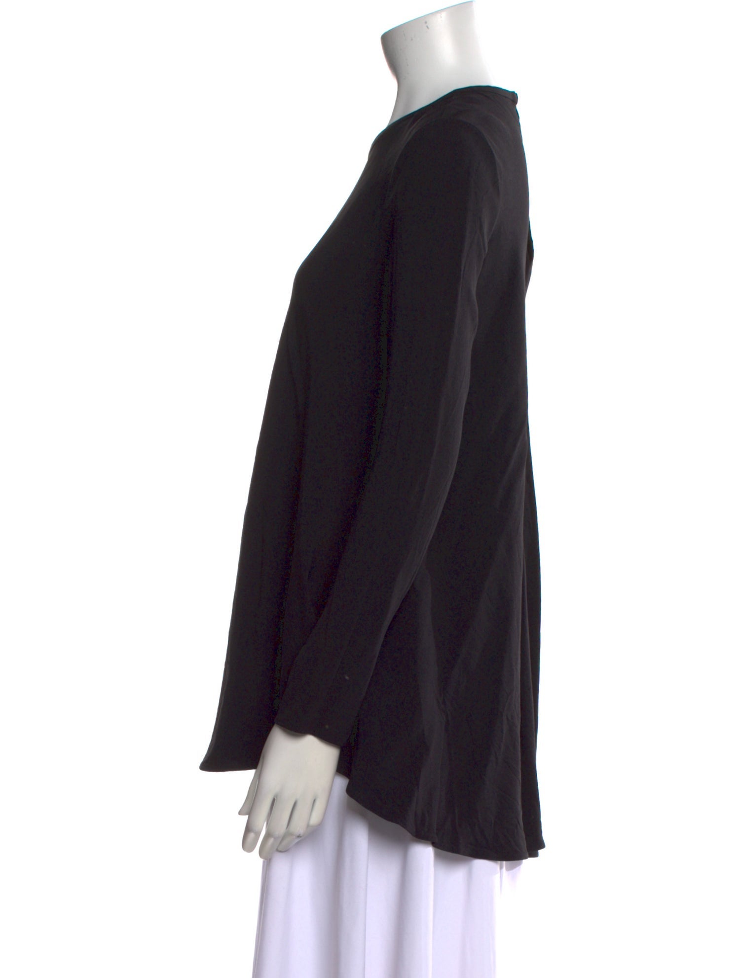 Proenza Schouler Crew Neck Long Sleeve Button-Up Top