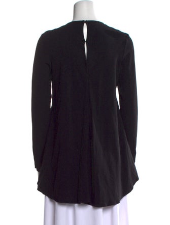 Proenza Schouler Crew Neck Long Sleeve Button-Up Top