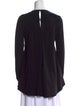 Proenza Schouler Crew Neck Long Sleeve Button-Up Top