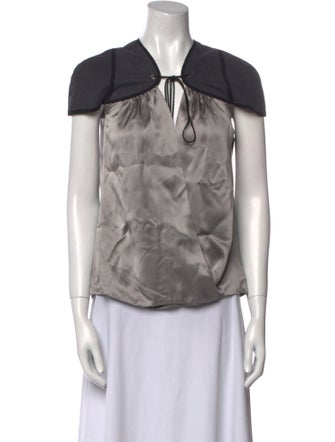 Proenza Schouler Silk V-Neck Blouse