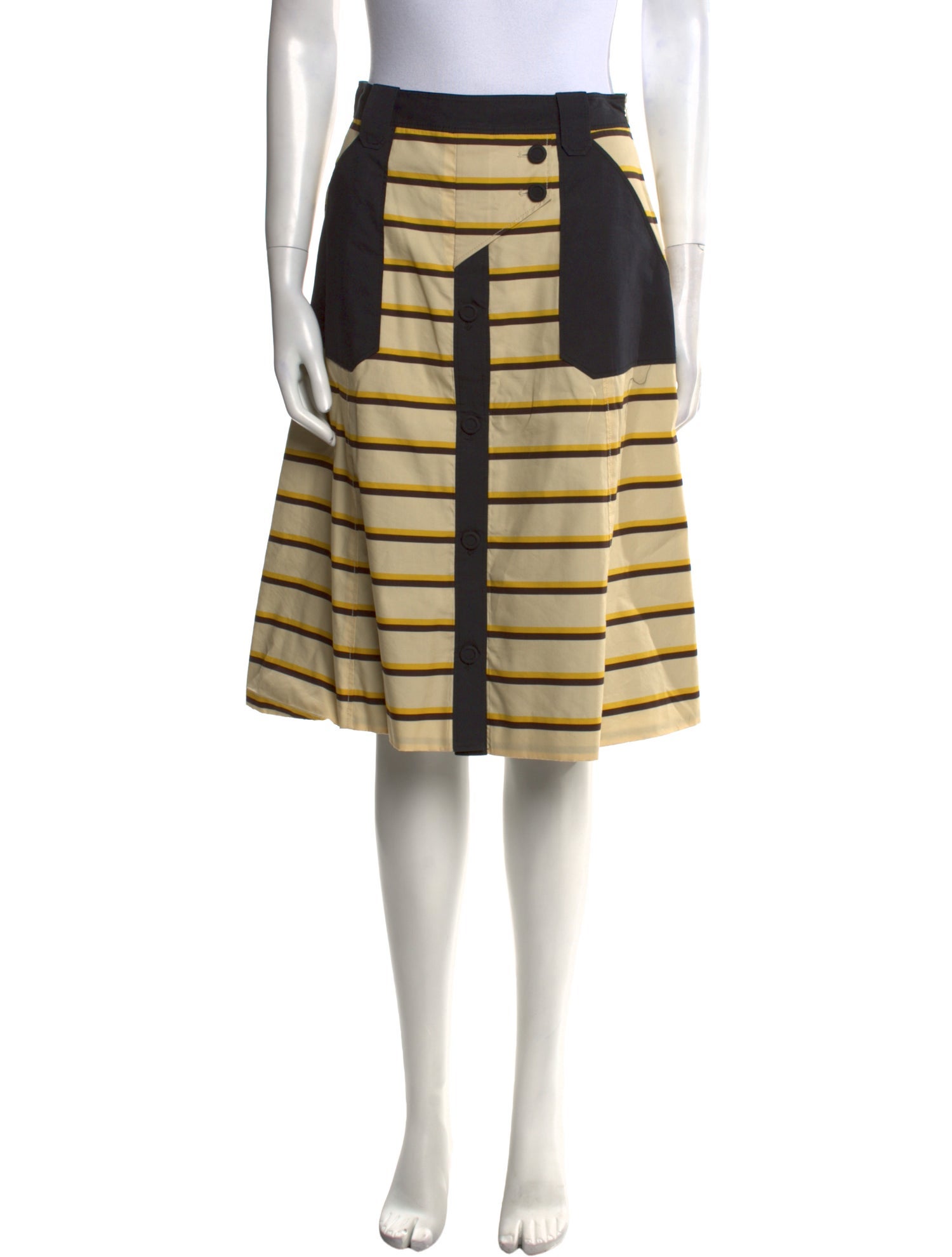 Proenza Schouler Striped Knee-Length Skirt