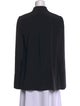 Proenza Schouler Silk Mock Neck Button-Up Top