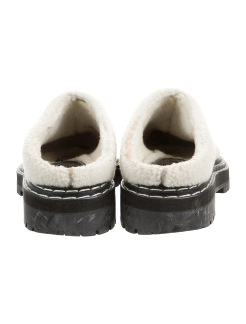 Proenza Schouler Leather Fur Trim Mules