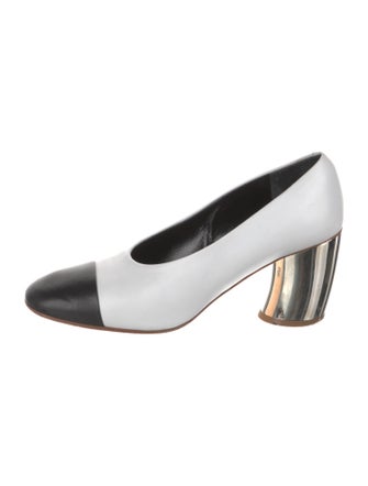 Proenza Schouler Leather Colorblock Pattern Pumps