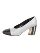 Proenza Schouler Leather Colorblock Pattern Pumps