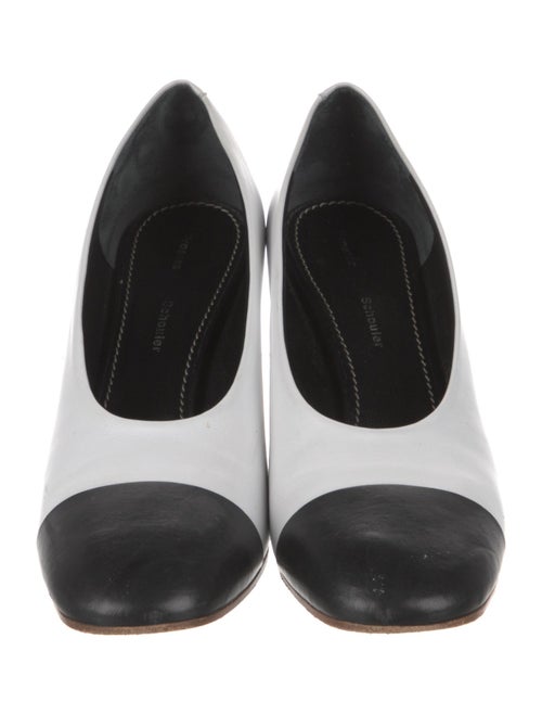 Proenza Schouler Leather Colorblock Pattern Pumps