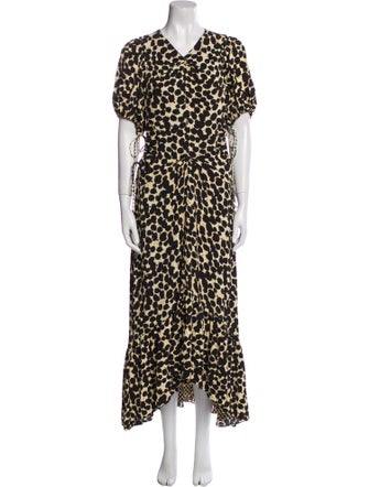 Proenza Schouler Animal Print Long Dress