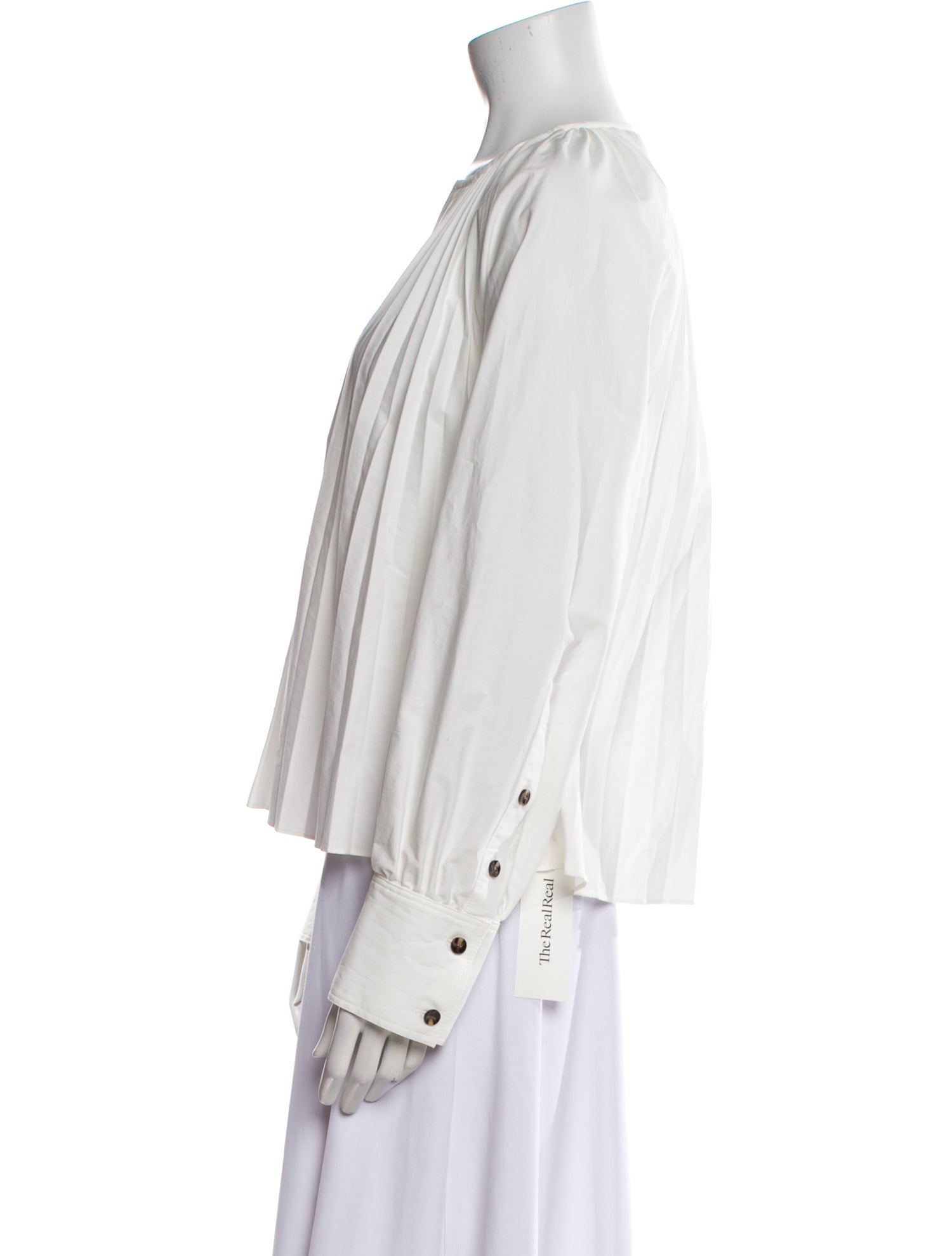 Proenza Schouler V-Neck Long Sleeve Blouse