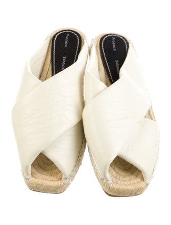 Proenza Schouler Leather Whipstitch Trim Espadrilles