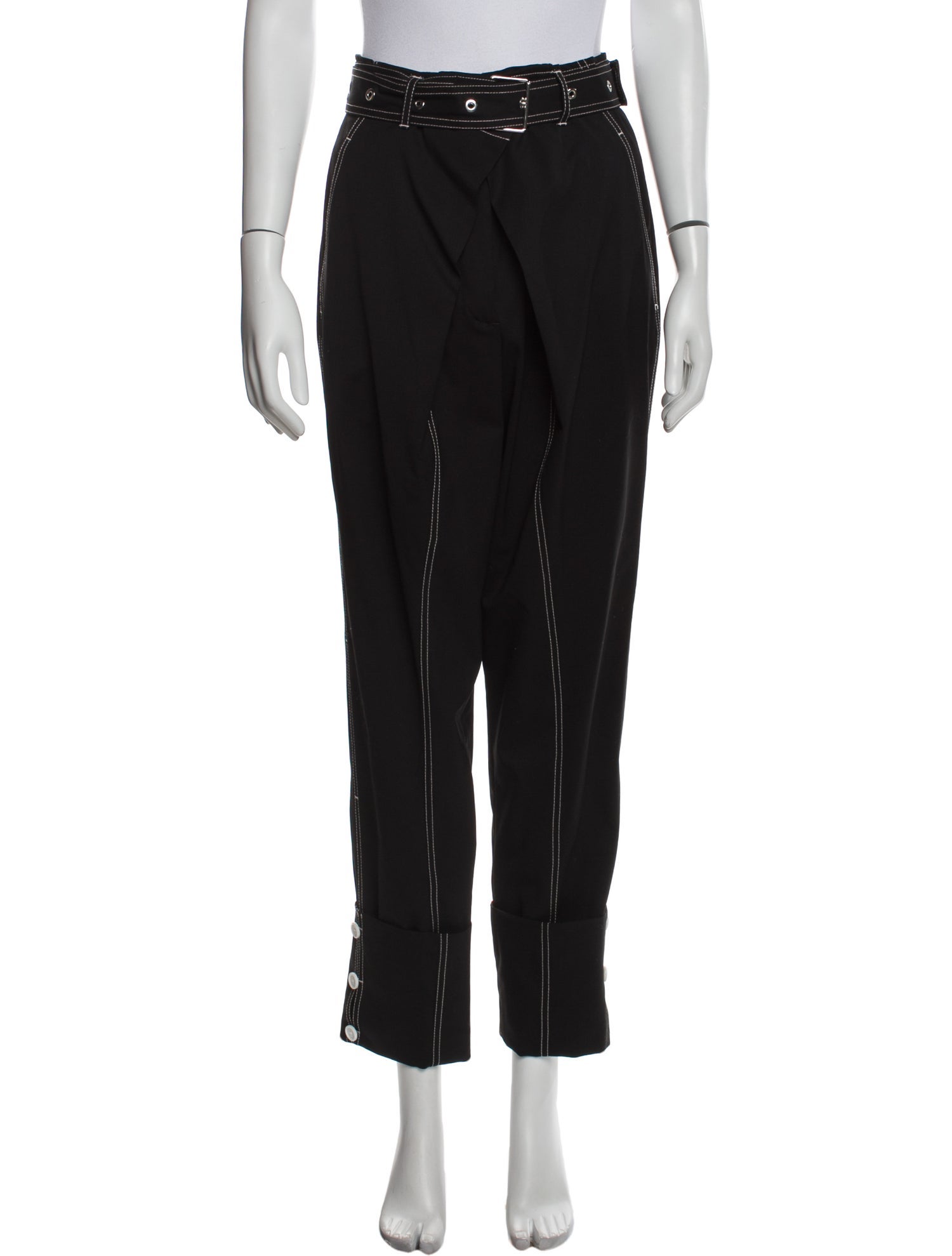 Proenza Schouler Wool Straight Leg Pants