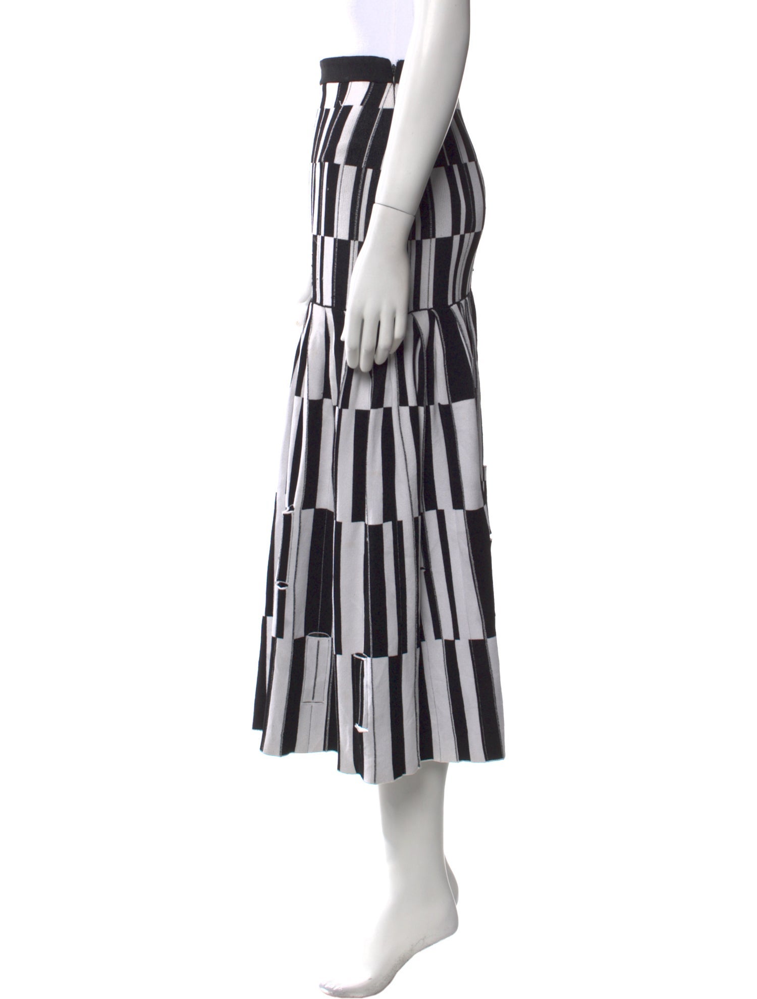 Proenza Schouler Striped Midi Length Skirt