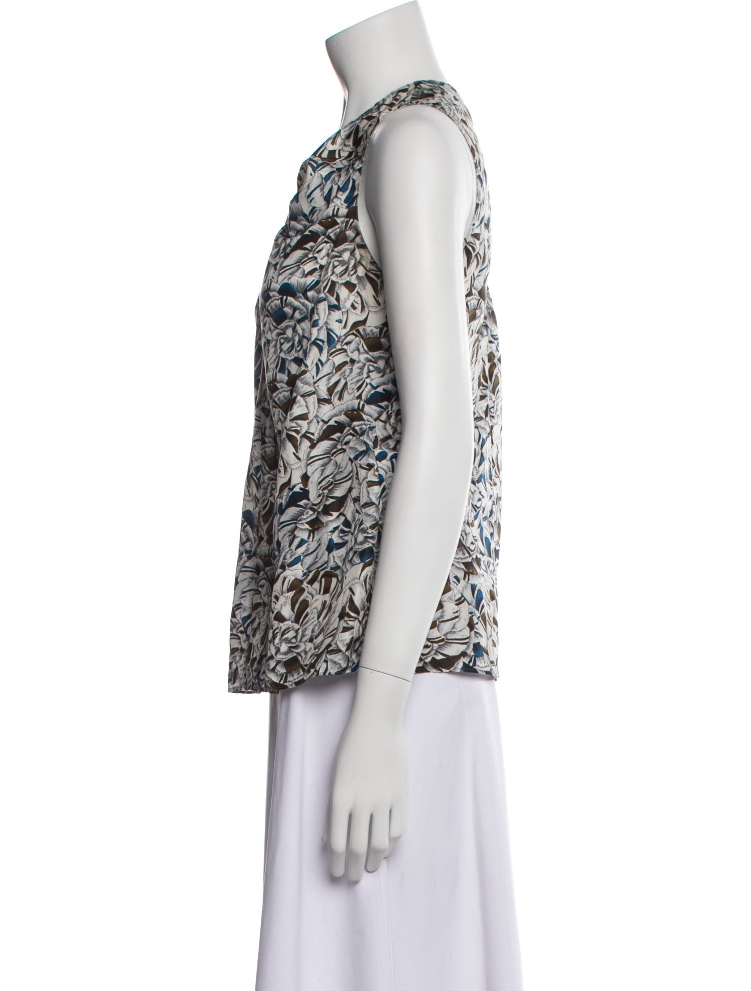 Proenza Schouler Silk Printed Top