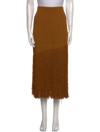 Proenza Schouler Fringe Trim Accent Midi Length Skirt