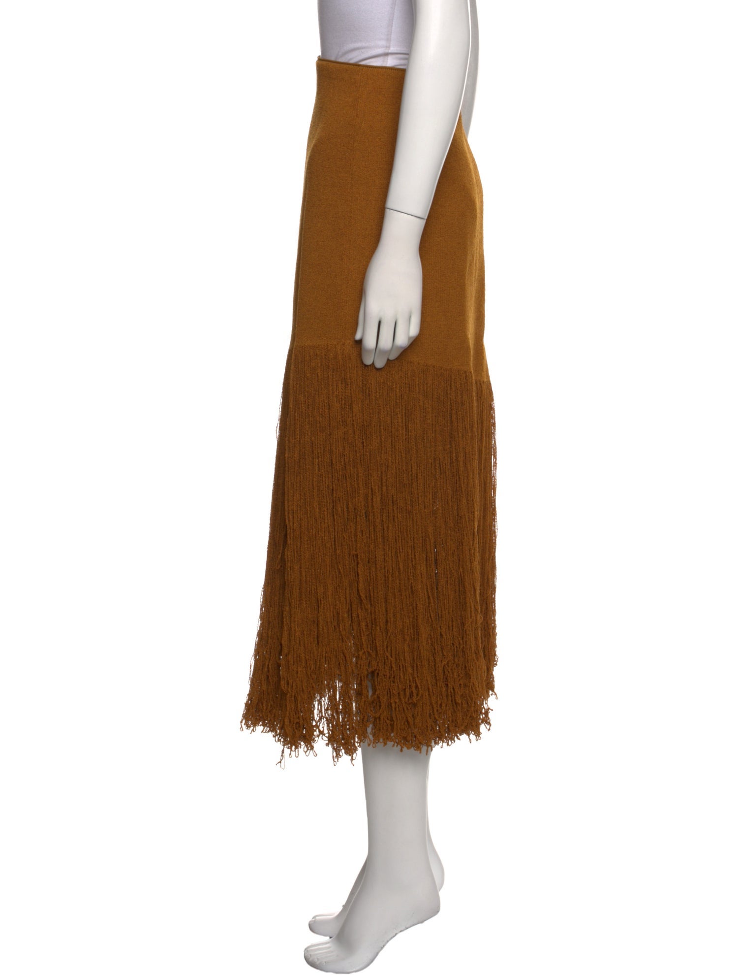 Proenza Schouler Fringe Trim Accent Midi Length Skirt