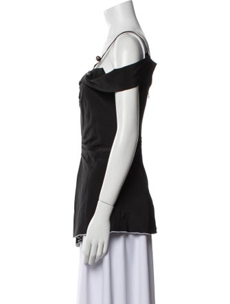 Proenza Schouler Silk V-Neck Top