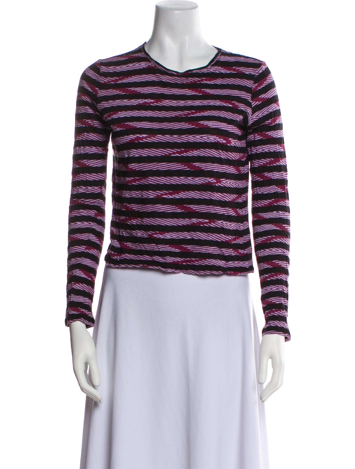 Proenza Schouler Striped Crew Neck Top