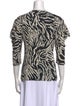 Proenza Schouler Animal Print Crew Neck Top