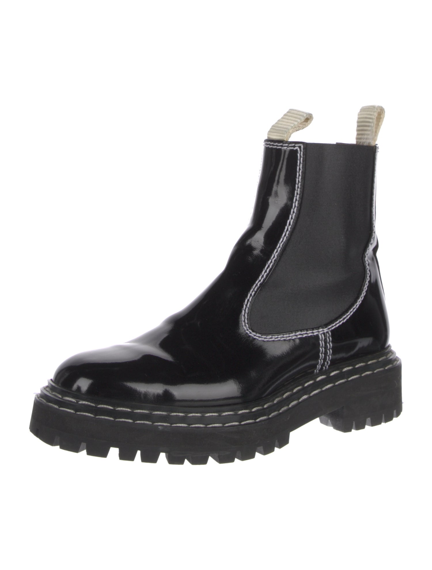 Proenza Schouler Patent Leather Chelsea Boots