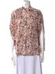Proenza Schouler Printed Mock Neck Blouse