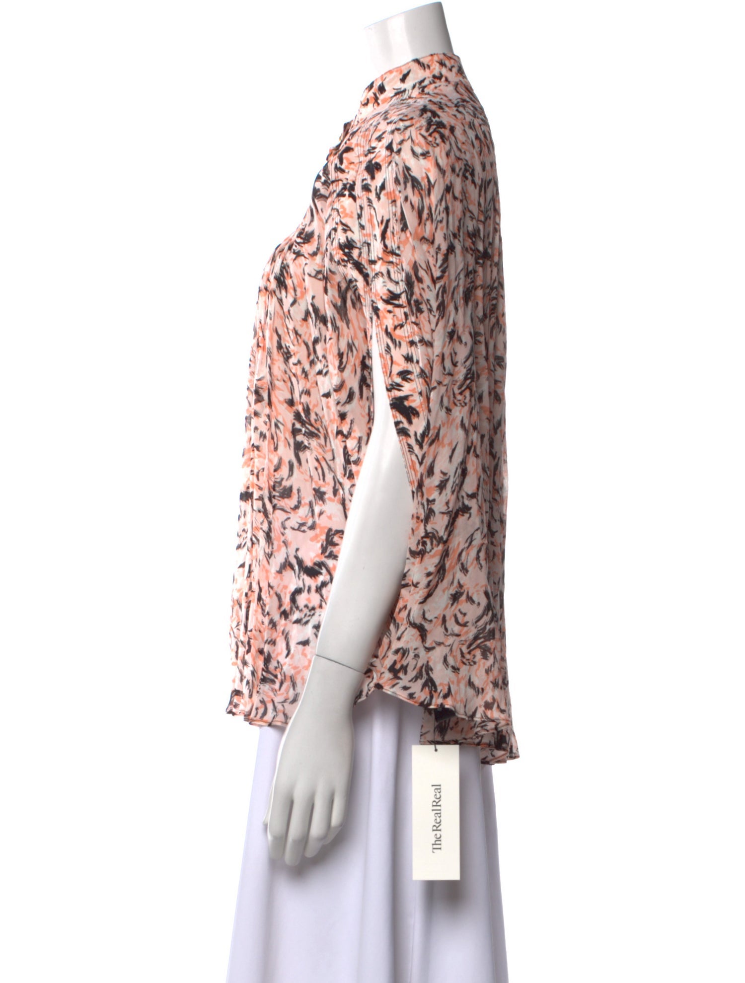 Proenza Schouler Printed Mock Neck Blouse