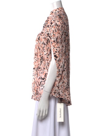 Proenza Schouler Printed Mock Neck Blouse