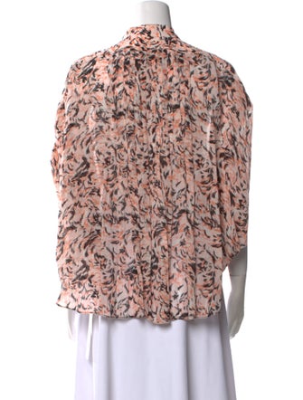 Proenza Schouler Printed Mock Neck Blouse