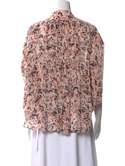 Proenza Schouler Printed Mock Neck Blouse