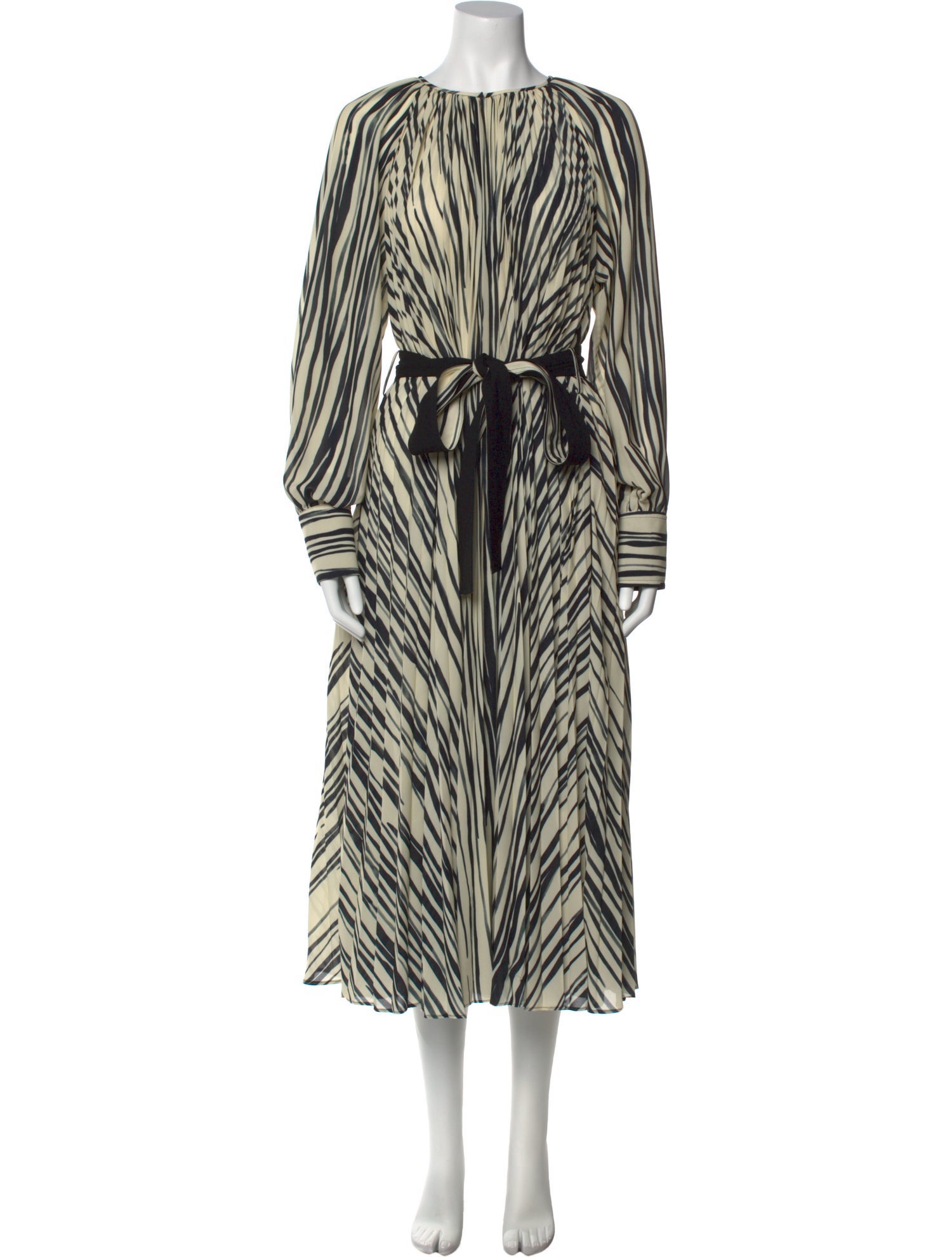 Proenza Schouler Striped Midi Length Dress