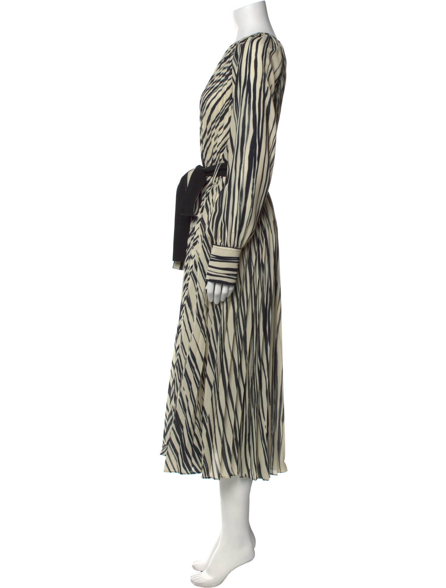 Proenza Schouler Striped Midi Length Dress