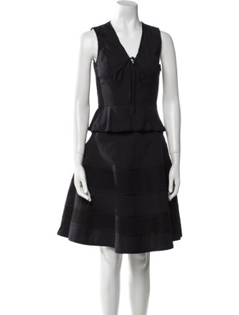 Proenza Schouler V-Neck Knee-Length Dress