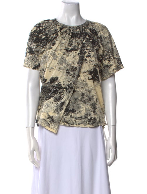 Proenza Schouler Tie-Dye Print Crew Neck Blouse