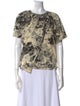 Proenza Schouler Tie-Dye Print Crew Neck Blouse