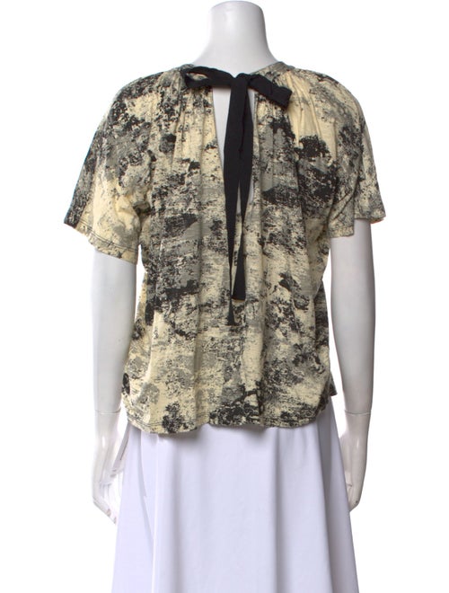 Proenza Schouler Tie-Dye Print Crew Neck Blouse