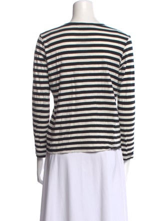 Proenza Schouler Striped Crew Neck Top