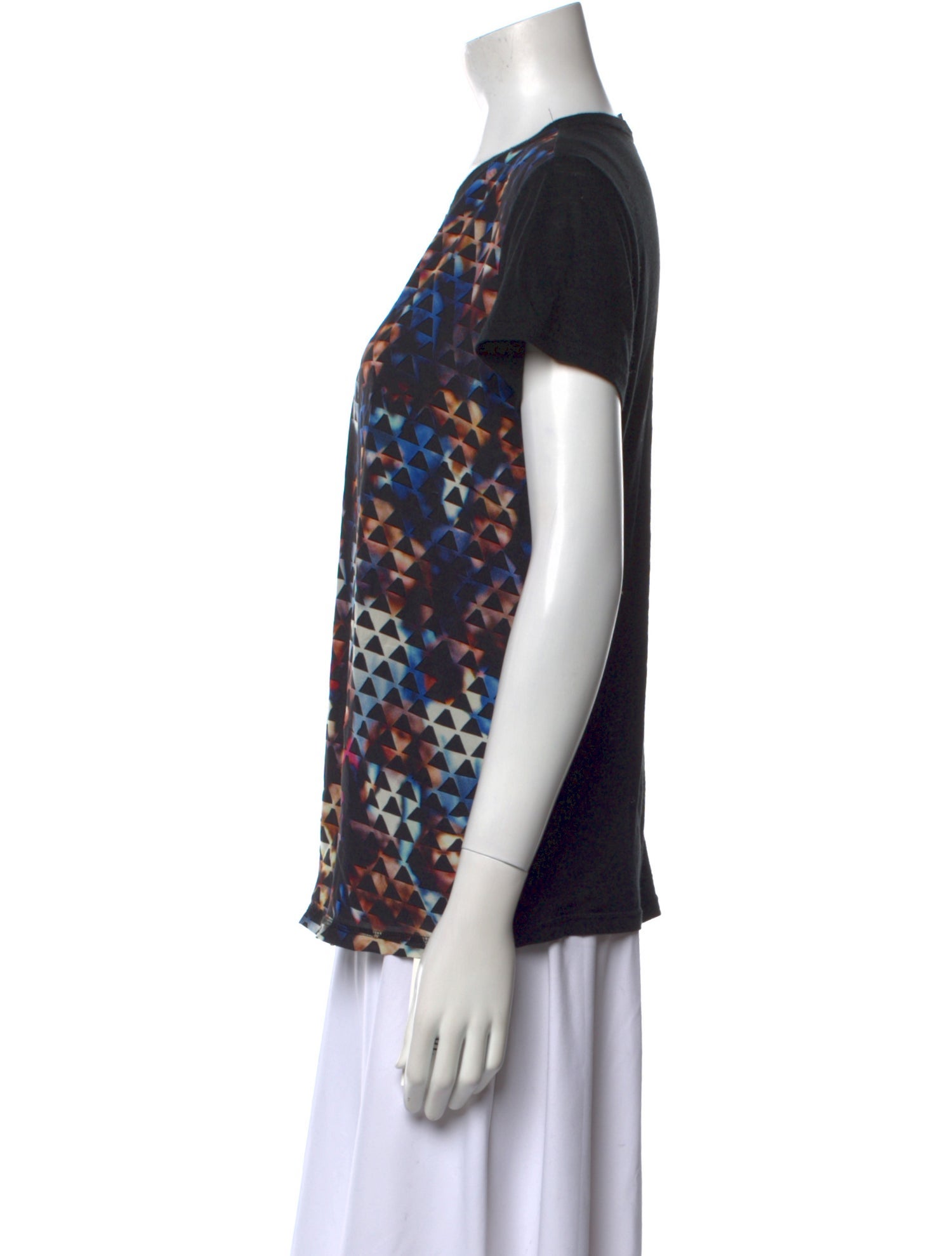 Proenza Schouler Silk Printed T-Shirt